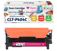 Compatible for Samsung CLT-P404C Toner Cartridge Work for Samsung Xpress SL-C430W SL-C480FW SL-C480W Printers, with Chip, High Yield 1500 Pages, High-Definition Printing (1 Pack Magenta)