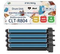 Compatible for Samsung CLT-R804 Drum Unit Work for Samsung MultiXpress X 3200 Series X 3220 NR X 3280 NR Printers, with Chip, High Yield 50000 Pages, High-Definition Printing (4 Pack Black)