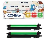 Compatible for Samsung CLT-R809 Drum Unit Work for Samsung CLX-9201NA CLX-9251NA Printers, with Chip, High Yield 50000 Pages, High-Definition Printing (2 Pack Black)