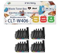 Compatible for Samsung CLT-W406 CLT-W406 SU426A Waste Toner Box Work for Samsung SL-C480FN SL-C480FW SC-C482 SL-C482W SL-C482FW Printers (4 Pack Black)