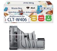 Compatible for Samsung CLT-W406 Waste Box Work for Samsung Xpress SL-C482 SL-C483 SL-C480 SL-C480W Printers, with Chip, High Yield 40000 Pages, High-Definition Printing (1 Pack Black)