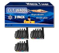 Compatible for Samsung CLT-W406 Waste Toner Container, Work for Samsung SL-C460FW SL-C460FW MFP SL-C460W MFP CLX-3305FN Printers, Waste Toner Container (3 Pack Black)