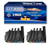 Compatible for Samsung CLT-W406 Waste Toner Container, Work for Samsung SL-C460FW SL-C460FW MFP SL-C460W MFP CLX-3305FN Printers, Waste Toner Container (2-Pack Black)