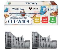 Compatible for Samsung CLT-W409 Waste Box Work for Samsung CLX-3170FN CLX-3170N CLX-3175 CLX-3175FN CLX-3175FW CLX-3175N Printers (2-Pack Black)