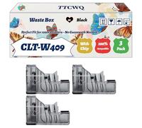 Compatible for Samsung CLT-W409 Waste Box Work for Samsung CLX-3175 Series CLX-3180 CLX-3185 CLX-3185 FN CLX-3185 FW CLX-3185N CLX-3185 Printers (3 Pack Black)