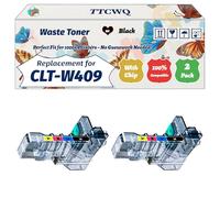 Compatible for Samsung CLT-W409 Waste Toner Container Work for Samsung CLX-3175FW CLX-3175N CLX-3185 CLX-3185FW Printers (2-Pack Black)