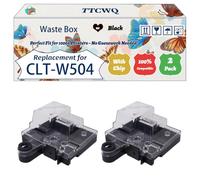 Compatible for Samsung CLT-W504 Waste Box Work for Samsung Xpress C1860 C1860fw LineC1860 Printers (2-Pack Black)