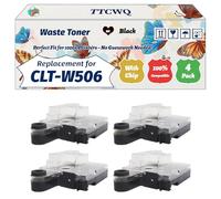 Compatible for Samsung CLT-W506 Waste Toner Container Work for Samsung CLX-6260ND ProXpress C3010ND SL-C2620DW Printers, with Chip, High Yield 14000 Pages, High-Definition Printing (4 Pack Black)