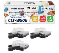 Compatible for Samsung CLT-W506 Waste Toner Container Work for Samsung CLX-6260ND ProXpress C3010ND SL-C2620DW Printers, with Chip, High Yield 14000 Pages, High-Definition Printing (3 Pack Black)