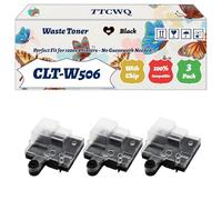 Compatible for Samsung CLT-W506 Waste Toner Container Work for Samsung ProXpress C3010ND SL-C2620DW Printers, with Chip, High Yield 24000 Pages, High-Definition Printing (3 Pack Black)
