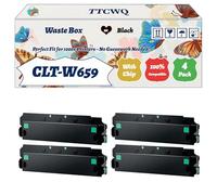 Compatible for Samsung CLT-W659 Waste Box Work for Samsung CLX-8600 Series CLX-8640 ND CLX-8641 ND CLX-8642ND CLX-8650 ND CLX-8651 ND CLX-8652 Printer (4 Pack Black)