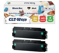 Compatible for Samsung CLT-W659 Waste Box Work for Samsung CLX-8600 Series CLX-8640 ND CLX-8641 ND CLX-8642ND CLX-8650 ND CLX-8651 ND CLX-8652 Printer (2-Pack Black)