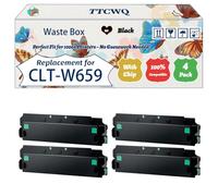 Compatible for Samsung CLT-W659 Waste Box Work for Samsung MultiXpress C8600 Series C8640 ND C8641 ND C8642 ND C8650 ND C8651 ND C8652 Printers (4 Pack Black)