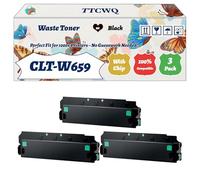 Compatible for Samsung CLT-W659 Waste Toner Container Work for Samsung CLX-8640ND CLX-8650ND Printers, with Chip, High Yield 90000 Pages, High-Definition Printing (3 Pack Black)