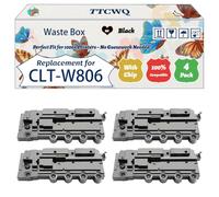 Compatible for Samsung CLT-W806 Waste Box Work for Samsung MultiXpress X7400GX X7400LX X7400Series X7500 GX X 7500 LX X 7500 Series X7600GX X7600LX X7600 Printers (4 Pack Black)