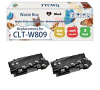 Compatible for Samsung CLT-W809 Waste Box Work for Samsung MultiXpress C9251NA C9251Series C9301 C9301N C9301NA C9301 Printers (2-Pack Black)
