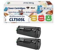 Compatible for Samsung CLT505L CLT-505L Toner Cartridges Work for Samsung ProXpress C2620DW C2670FW C2600 Printer (2 Pack Black)