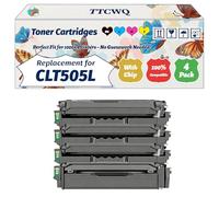 Compatible for Samsung CLT505L CLT-505L Toner Cartridges Work for Samsung ProXpress C2620DW C2670FW C2600 Printer (4-Pack BK/C/M/Y)