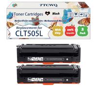 Compatible for Samsung CLT505L Toner Cartridges Work for Samsung ProXpress C2670FW C2670FW PremiumLine C2680FX Printers, with Chip, High Yield 6000 Pages, High-Definition Printing (2 Pack Black)