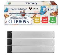 Compatible for Samsung CLTK809S Toner Cartridge Work for Samsung CLX-9251NA CLX-9251Series CLX-9301 CLX-9301N CLX-9301NA CLX-9301 Printers (3 Pack Black)