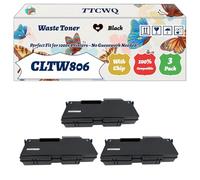 Compatible for Samsung CLTW806 Waste Toner Container Work for Samsung MultiXpress SL-X7400 SL-X7500 SL-X7600 Printers, with Chip, High Yield 81000 Pages, High-Definition Printing (3 Pack Black)