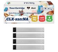 Compatible for Samsung CLX-9201NA Toner Cartridge Work for Samsung CLX-9201NA CLX-9251NA CLX-9301NA Printers, with Chip, High Yield 20000 Pages, High-Definition Printing (4 Pack Black)