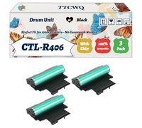 Compatible for Samsung CTL-R406 Drum Unit Work for Samsung C410W C460FW CLP-360 CLP-365 CLP-365W Printers, with Chip, High Yield 20000 Pages, High-Definition Printing (3 Pack Black)