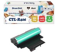 Compatible for Samsung CTL-R406 Drum Unit Work for Samsung C410W C460FW CLP-360 CLP-365 CLP-365W Printers, with Chip, High Yield 20000 Pages, High-Definition Printing (1 Pack Black)