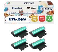 Compatible for Samsung CTL-R406 Drum Unit Work for Samsung SL-C410W SL-C430 SL-C430W SL-C460FW SL-C480 SL-C480FN SL-C480FW Printers (4 Pack Black)
