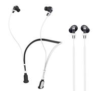 Compatible for Samsung Galaxy Buds 4 Pro (2026) /SamsungGalaxy Buds 4 (2026) Strap, Soft Silicone Neckband Holder, Anti-Lost Wire Cord for Gym, Wireless Headphone Anti-Lost Strap, Black with White