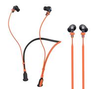 Compatible for Samsung Galaxy Buds 4 Pro (2026) /SamsungGalaxy Buds 4 (2026) Strap, Soft Silicone Neckband Holder, Anti-Lost Wire Cord for Gym, Wireless Headphone Anti-Lost Strap, Black with Orange