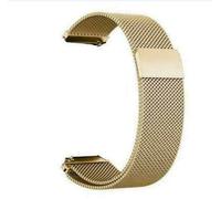 Compatible For Samsung Galaxy Watch 3 41mm/42mm/ Watch Active/2/ Watch4 40mm/ 44mm/ Classic 42mm/ Classic 46mm Strap Replacement Metal Mesh Band Strap Wrist Stainless Steel Loop Magnetic (Gold)