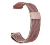 Compatible For Samsung Galaxy Watch 3 41mm/42mm/ Watch Active/2/ Watch4 40mm/ 44mm/ Classic 42mm/ Classic 46mm Strap Replacement Metal Mesh Band Strap Wrist Stainless Steel Loop Magnetic (Rose Pink)