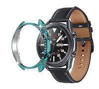Compatible for Samsung Galaxy Watch 3 41mm 45mm Case Full Diamond PC Plating Bumper Bling Crystal Diamonds Shiny Glitter Frame Case Hard Protective Cover for Galaxy Watch 3 (Indigo, 45mm)