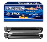 Compatible for Samsung JC96-06732A Developer Unit, Work for Samsung CLX-9201NA 9201ND CLX-9251NA CLX-9251ND CLX-9301NA Printers, Developer Unit JC96-06731A JC96-06730A JC96-06729A (2 Pack Black)