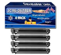 Compatible for Samsung JC96-06732A Developer Unit, Work for Samsung CLX-9201NA 9201ND CLX-9251NA CLX-9251ND CLX-9301NA Printers, Developer Unit JC96-06731A JC96-06730A JC96-06729A (4 Pack Black)
