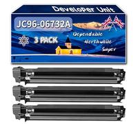 Compatible for Samsung JC96-06732A Developer Unit, Work for Samsung CLX-9201NA 9201ND CLX-9251NA CLX-9251ND CLX-9301NA Printers, Developer Unit JC96-06731A JC96-06730A JC96-06729A (3 Pack Black)