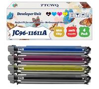 Compatible for Samsung JC96-11611A Developer Unit Work for Samsung MultiXpress SL-X4250LX SL-X4300LX X4220RX Printers, with Chip, High Yield 80000 Pages, High-Definition Printing (4-Pack BK/C/M/Y)