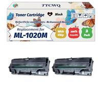 Compatible for Samsung ML-1020M Toner Cartridge Work for Samsung IZZI Plus II ML-1010 ML-1020 ML-1020M ML-1200 Printers (2-Pack Black)