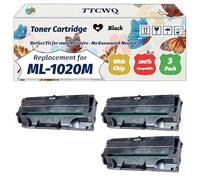 Compatible for Samsung ML-1020M Toner Cartridge Work for Samsung IZZI Plus II ML-1010 ML-1020 ML-1020M ML-1200 Printers (3 Pack Black)