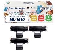 Compatible for Samsung ML-1610 Toner Cartridge Work for Samsung ML-1620 ML-2015 SCX-4321F ML-1625 ML-2020 ML-2510 Printers (3 Pack Black)
