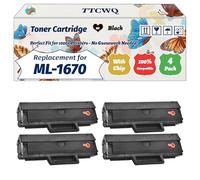 Compatible for Samsung ML-1670 Toner Cartridge Work for Samsung ML-1660 ML-1665 ML-1670 ML-1860 ML-1865 Printers (4 Pack Black)