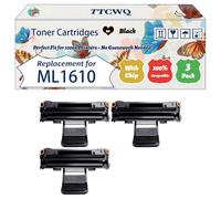 Compatible for Samsung ML1610 Toner Cartridges Work for Samsung ML-2010 ML-2010P ML-2010R ML-2510 ML-2570 ML-2571N Printers (3 Pack Black)