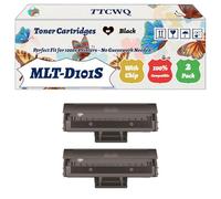 Compatible for Samsung MLT-D101S Toner Cartridges Work for Samsung ML-2160 ML-2168W SCX-3405F ML-2162 SCX-3400 Printers (2-Pack Black)