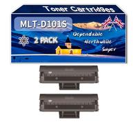 Compatible for Samsung MLT-D101S Toner Cartridges, Work for Samsung ML-2160 ML-2168W SCX-3405F ML-2162 SCX-3400 SCX-3405FW Printers, Toner Cartridges MLTD101S MLT-D101 (2-Pack Black)