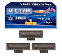 Compatible for Samsung MLT-D101S Toner Cartridges, Work for Samsung ML-2164 SCX-3400F SCX-3405W ML-2165 SCX-3400FW Printers, Toner Cartridges MLTD101S MLT-D101 (3 Pack Black)