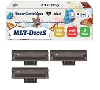 Compatible for Samsung MLT-D101S Toner Cartridges Work for Samsung ML-2168 ML-2165W ML-2165 Printers, with Chip, High Yield 2500 Pages, High-Definition Printing (3 Pack Black)