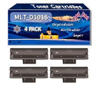 Compatible for Samsung MLT-D101S Toner Cartridges, Work for Samsung SF-760P ML-2165W SCX-3400W ML-2168 SCX-3405 Printers, Toner Cartridges MLTD101S MLT-D101 (4 Pack Black)