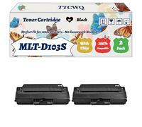 Compatible for Samsung MLT-D103S Toner Cartridge Work for Samsung SCX-4727FD SCX-4727 SCX-4726FN SCX-4728FD Printers (2-Pack Black)