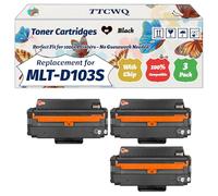 Compatible for Samsung MLT-D103S Toner Cartridges Work for Samsung ML-2950ND SCX-4728FD ML-2955DW SCX-4729FD ML-2955ND SCX-4729FW Printers (3 Pack Black)
